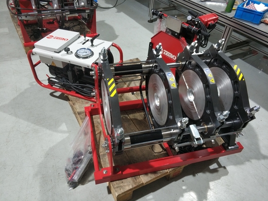 Rode Hydraulische het Lassenmachine van de Uiteindefusie voor Fusieschrijnwerker Customized